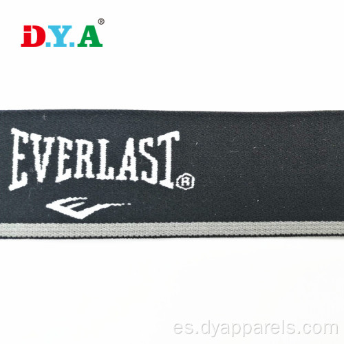 Jacquard elástica de la banda elástica superficie de 32 mm elastic en negro